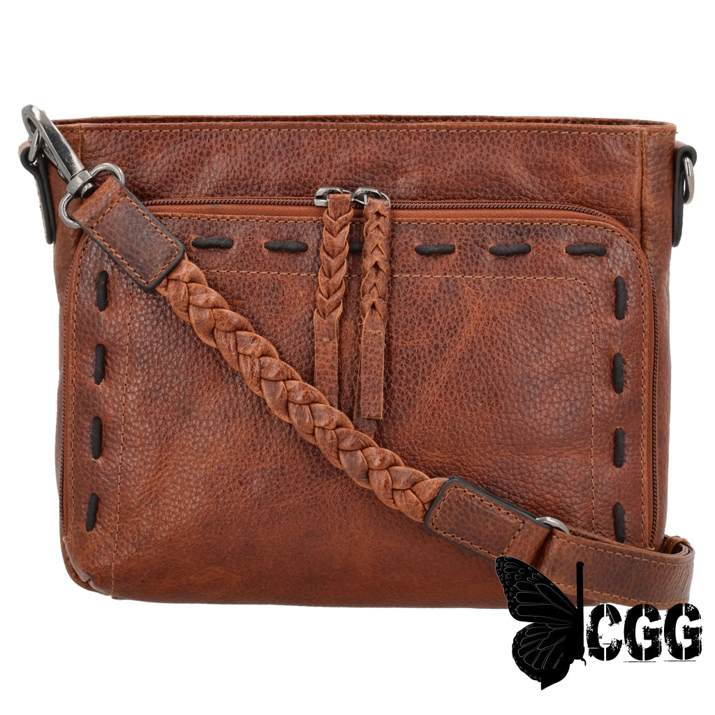 Concealed Carry Zoe Leather Crossbody By Lady Conceal Cognac