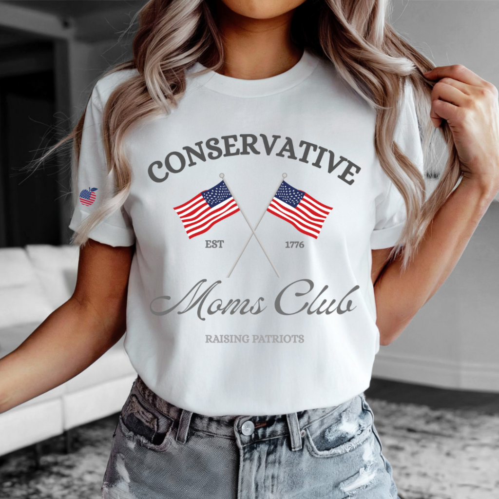 CONSERVATIVE MOMS CLUB TEE White / XS / UNISEX TEE T-Shirts
