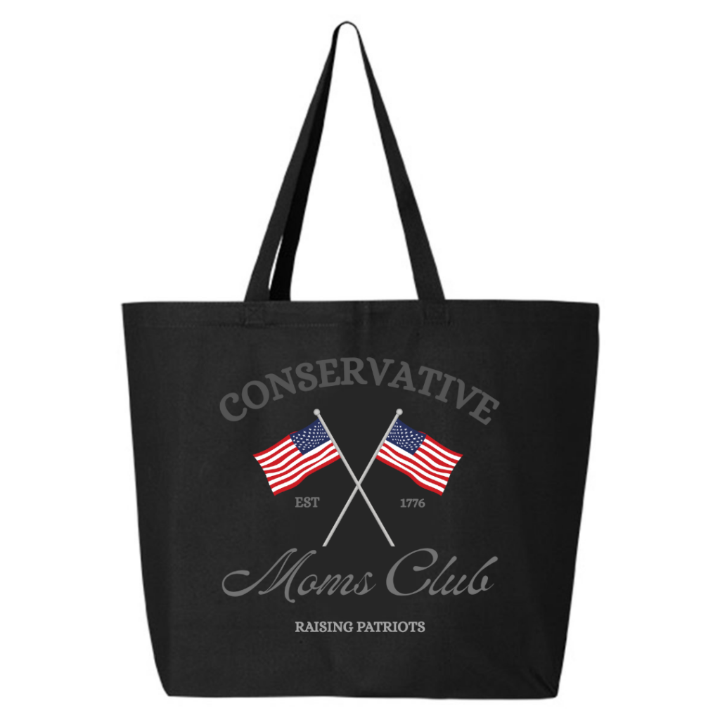 CONSERVATIVE MOMS CLUB TOTE Black