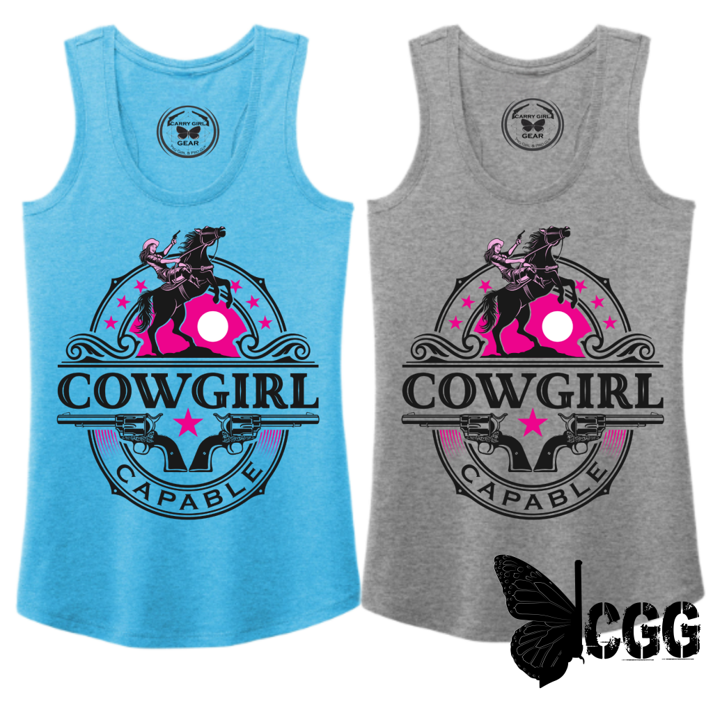 Cowgirl Capable Tank Top Xs / Turquoise Tank Top