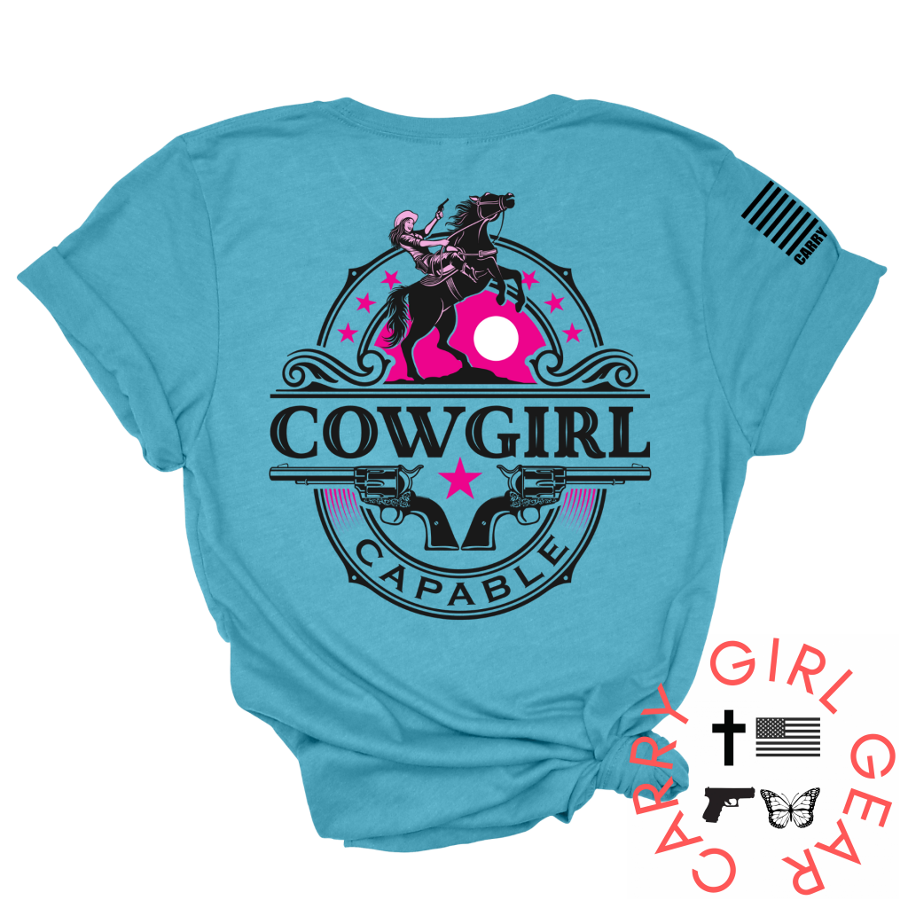 Cowgirl Capable Tee Xs / Turquoise Unisex Cut Cgg Perfect
