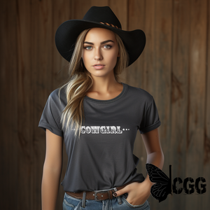 Cowgirl With Sheriff Stars Graphic Tee Shirt - Bourbon T-Shirt