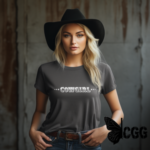 Cowgirl With Sheriff Stars Graphic Tee Shirt - Bourbon T-Shirt