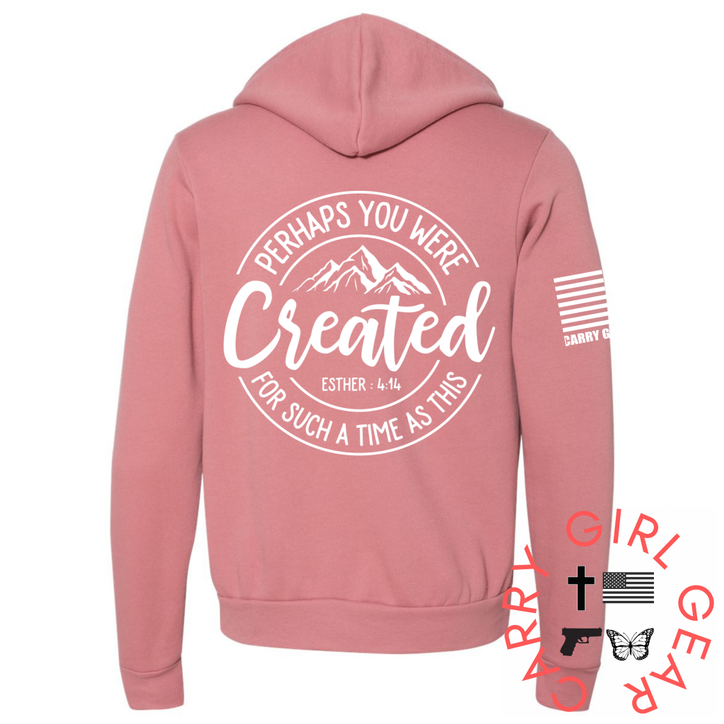 Created For Such A Time Zippered Hoodie Mauve / Xs