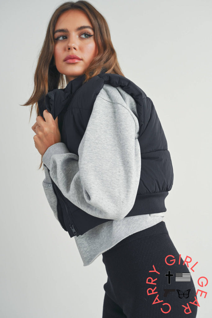 Crop Puffer Vest