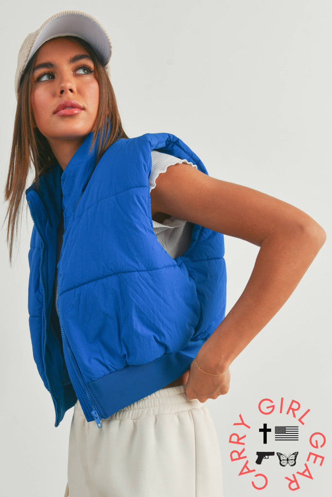 Crop Puffer Vest