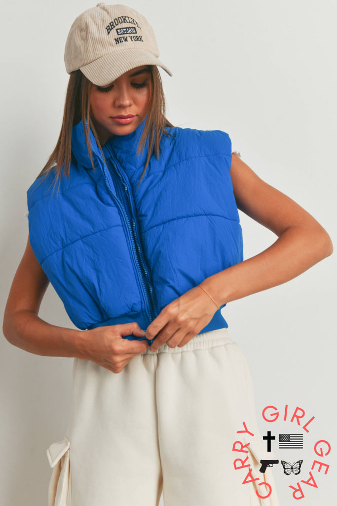 Crop Puffer Vest