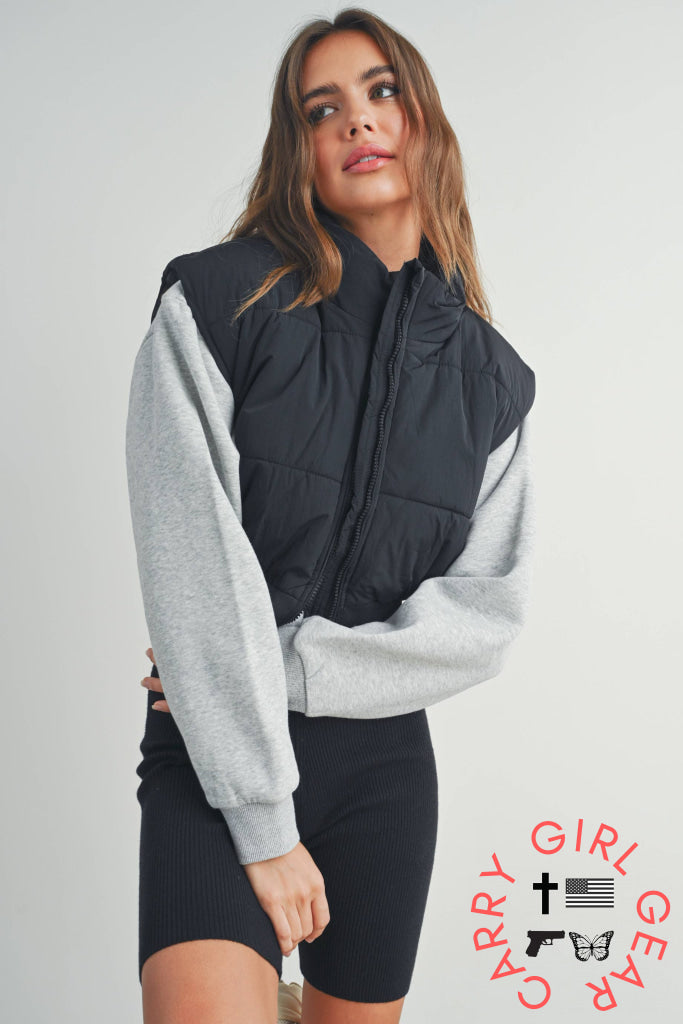 Crop Puffer Vest