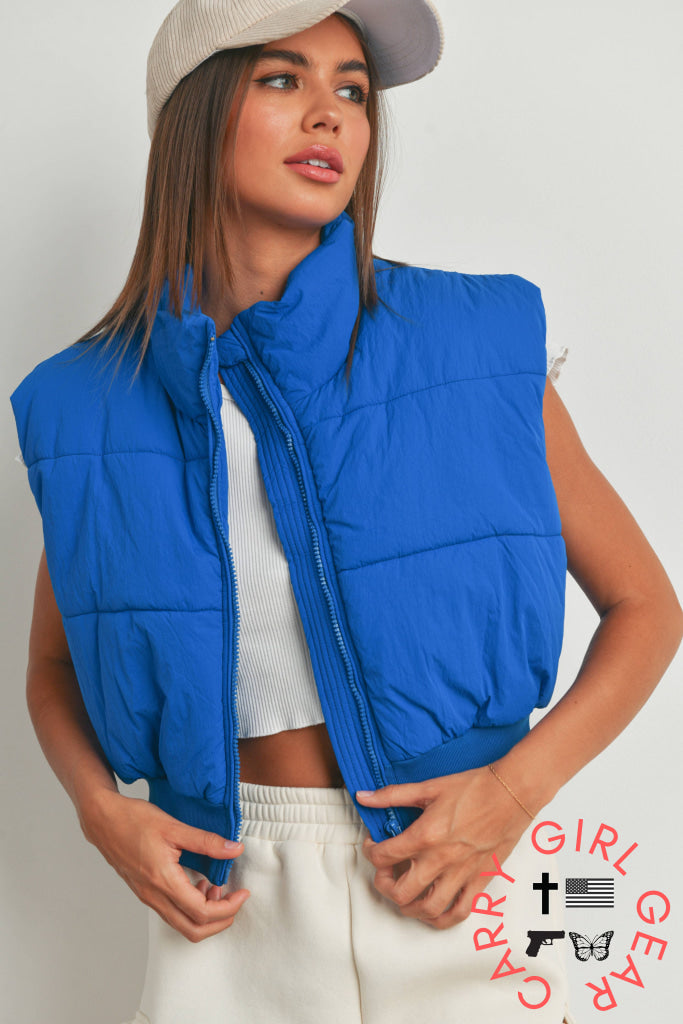 Crop Puffer Vest