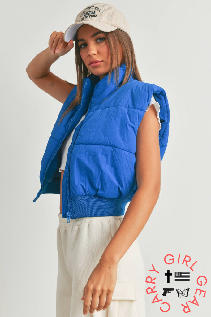 Crop Puffer Vest