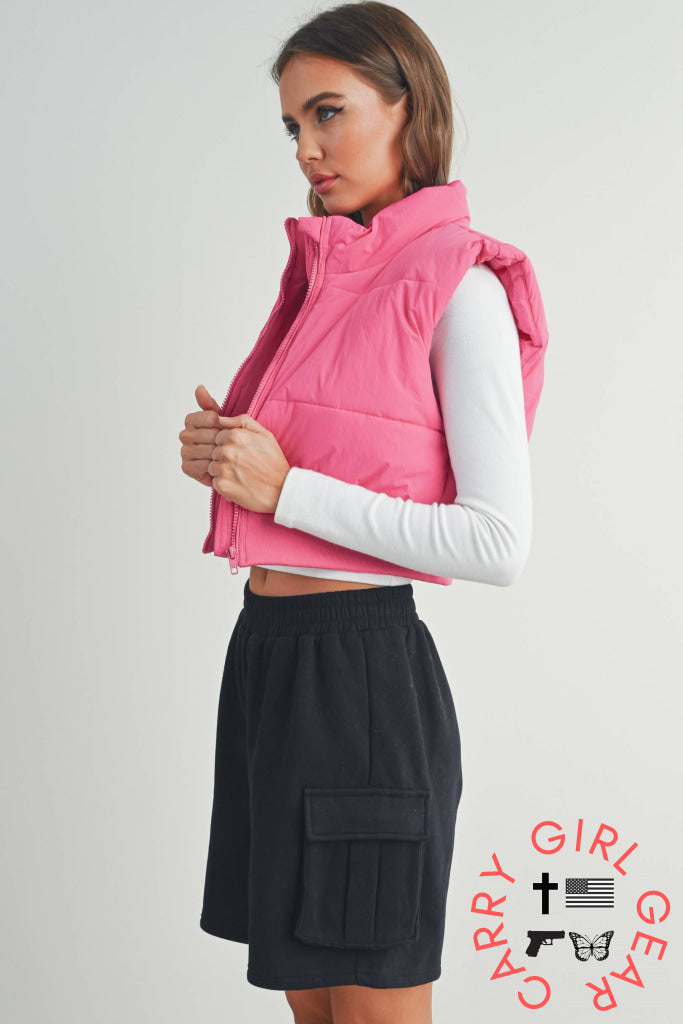 Crop Puffer Vest