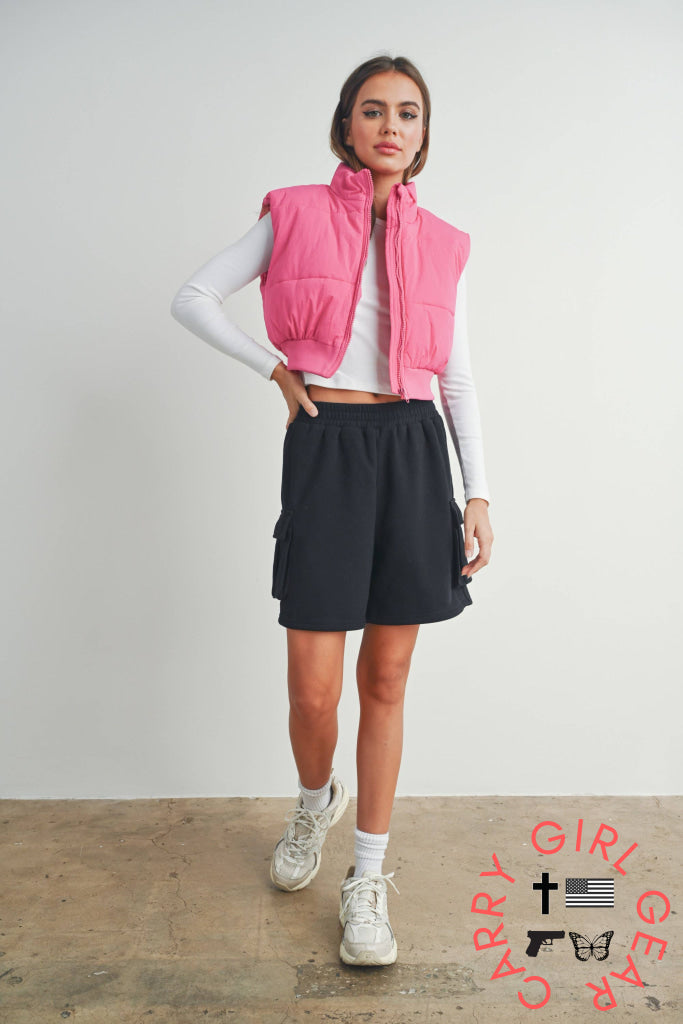 Crop Puffer Vest