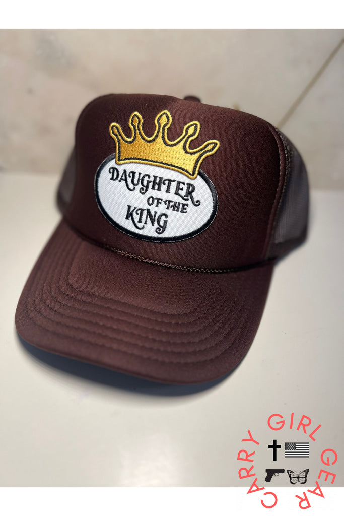 Daughter of the King patch trucker hat -clearance Brown