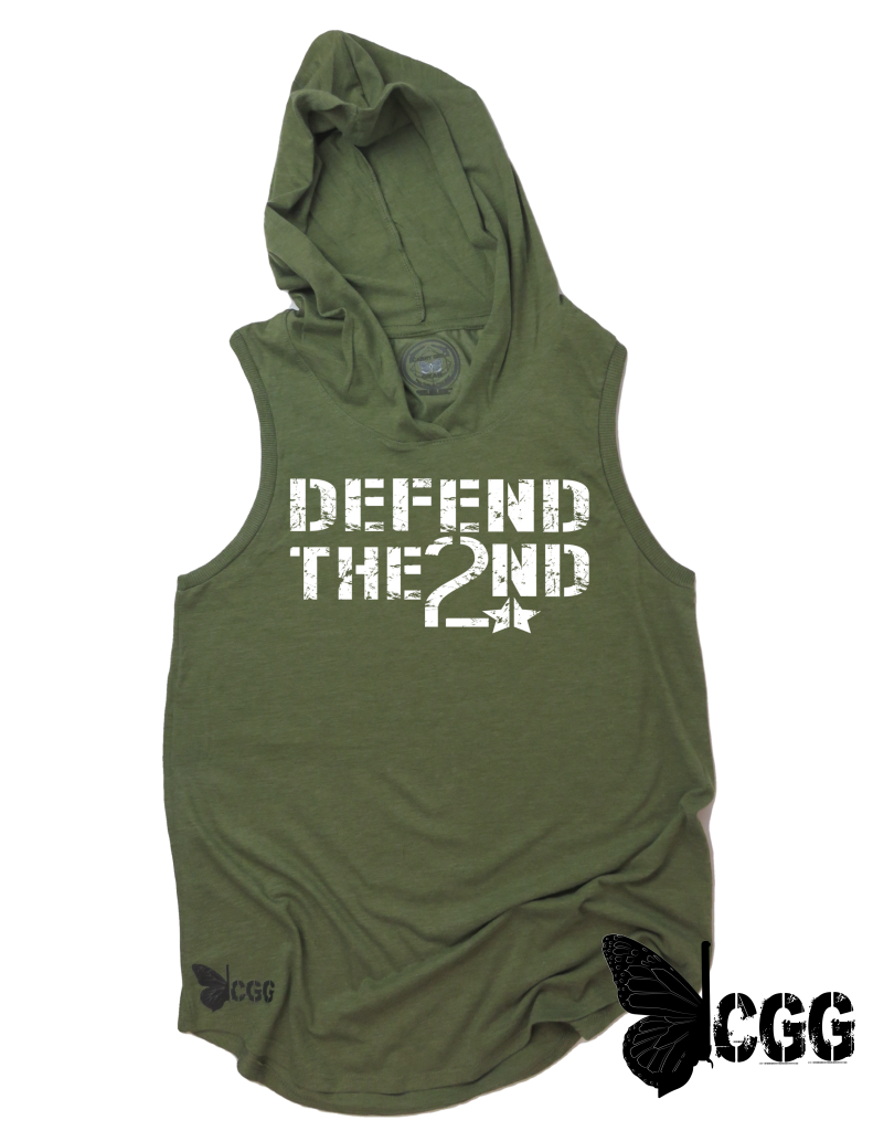 Defend The 2Nd Hoodie Tank Xs / Military Green Cgg Hoodie Tank