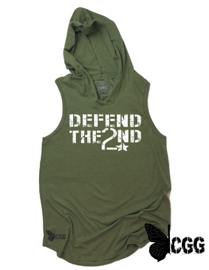 Defend The 2Nd Hoodie Tank Xs / Military Green Cgg Hoodie Tank