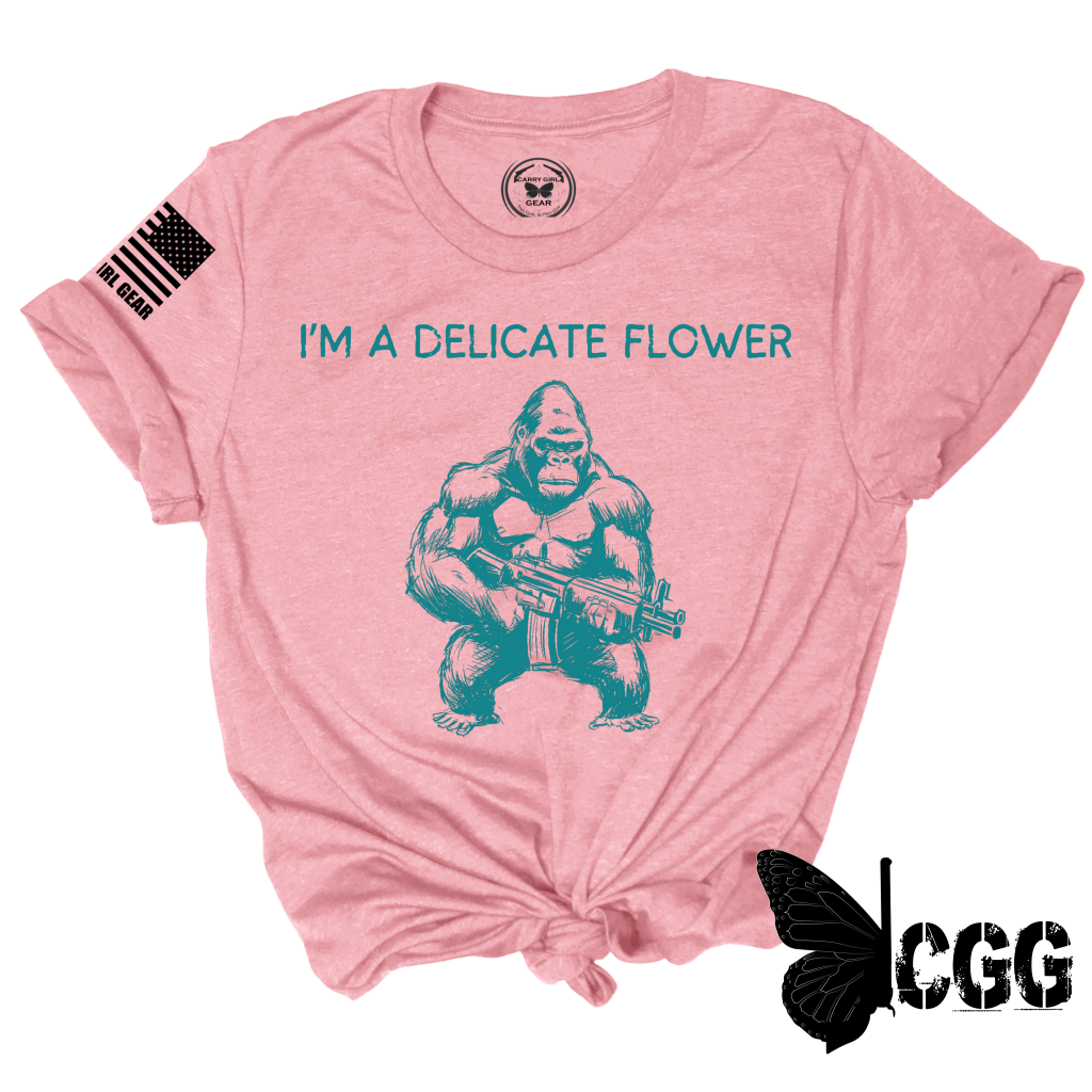 Delicate Flower Tee Xs / Orchid Unisex Cut Cgg Perfect