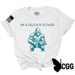 Delicate Flower Tee Xs / White Unisex Cut Cgg Perfect