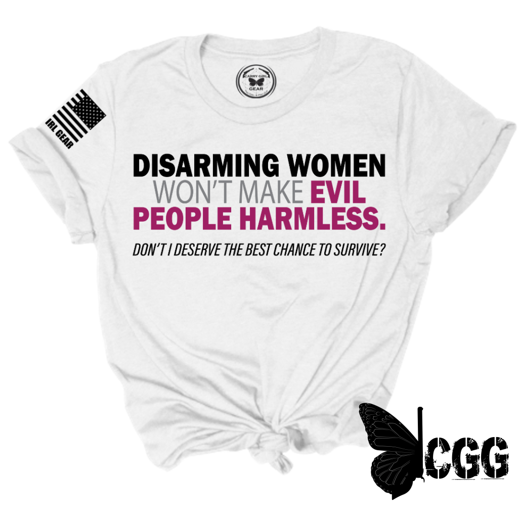 Disarming Women Wont Make Evil People Harmless Tee Xs / Turquoise Unisex Cut Cgg Perfect Tee