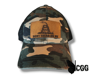 Dont Tread On Me Leather Camo Trucker