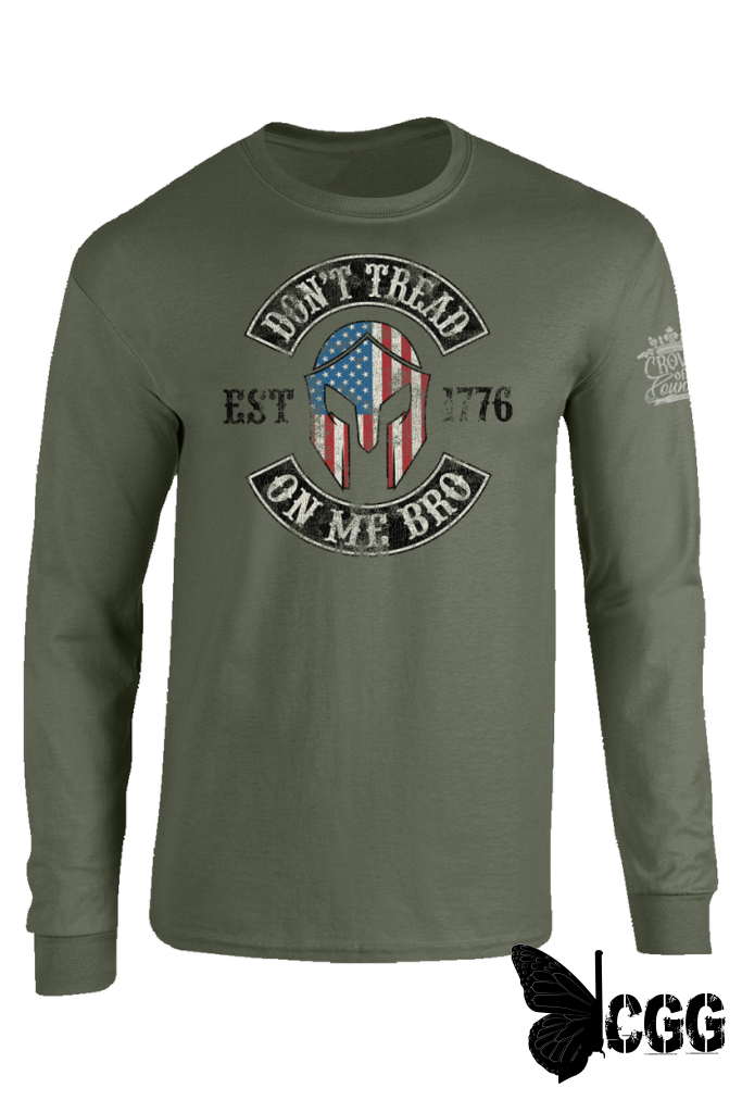 Don’t Tread On Me Military Green Design Long-Sleeved Shirt