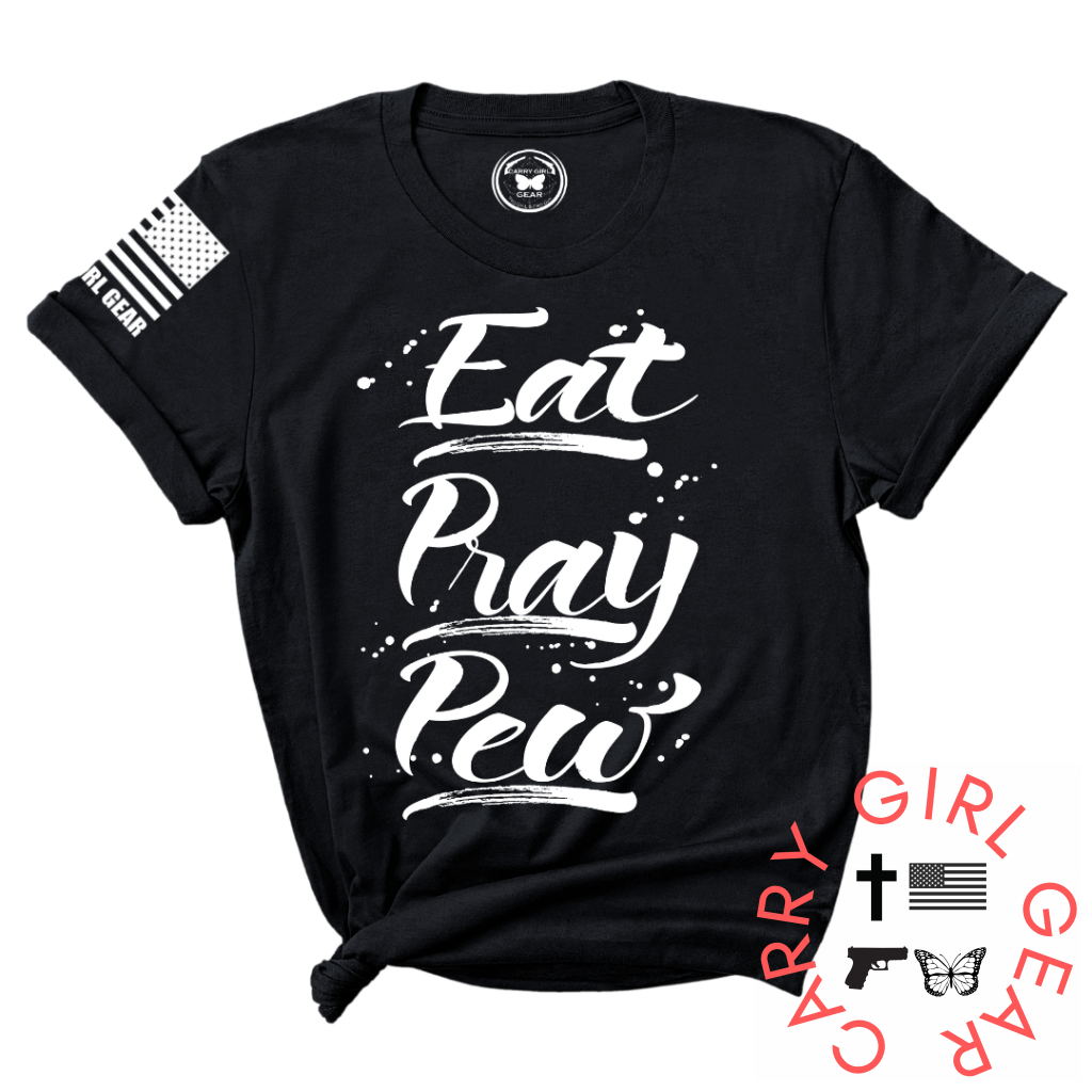 Eat Pray Pew Tee Xs / Black Unisex Cut Cgg Perfect Tee