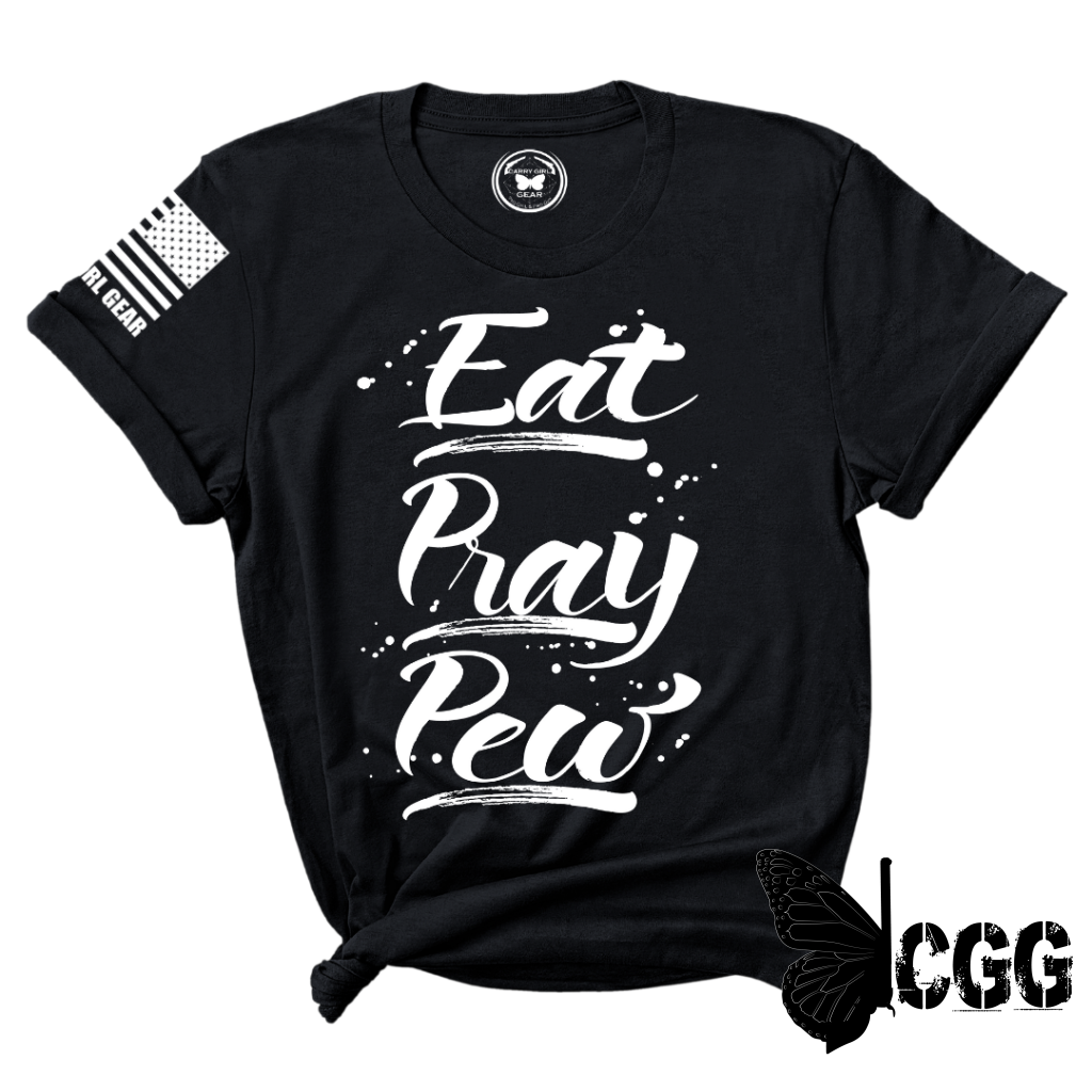 Eat Pray Pew Tee Xs / Black Unisex Cut Cgg Perfect Tee