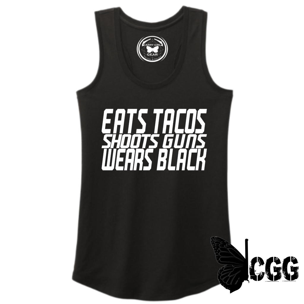 Eats Tacos Tank Top Xs / Black Tank Top