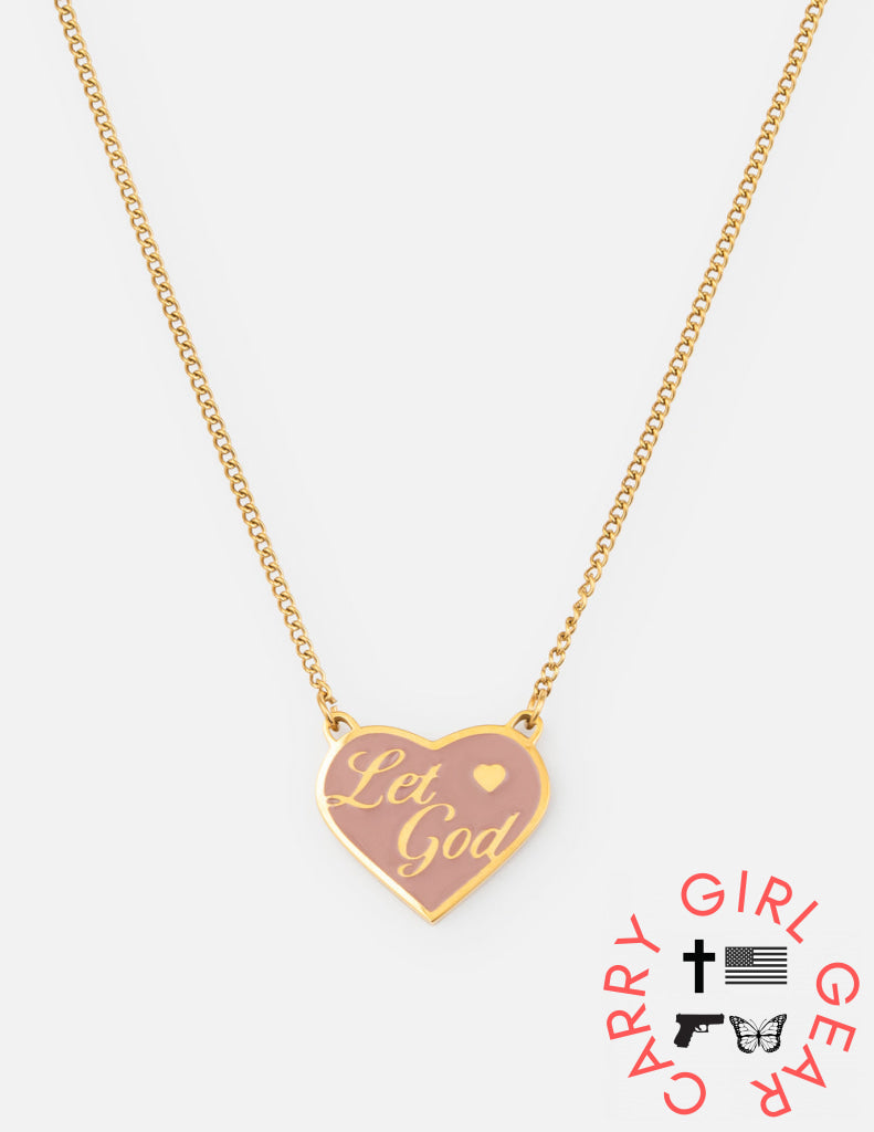 Enamel Let God Necklace Necklace