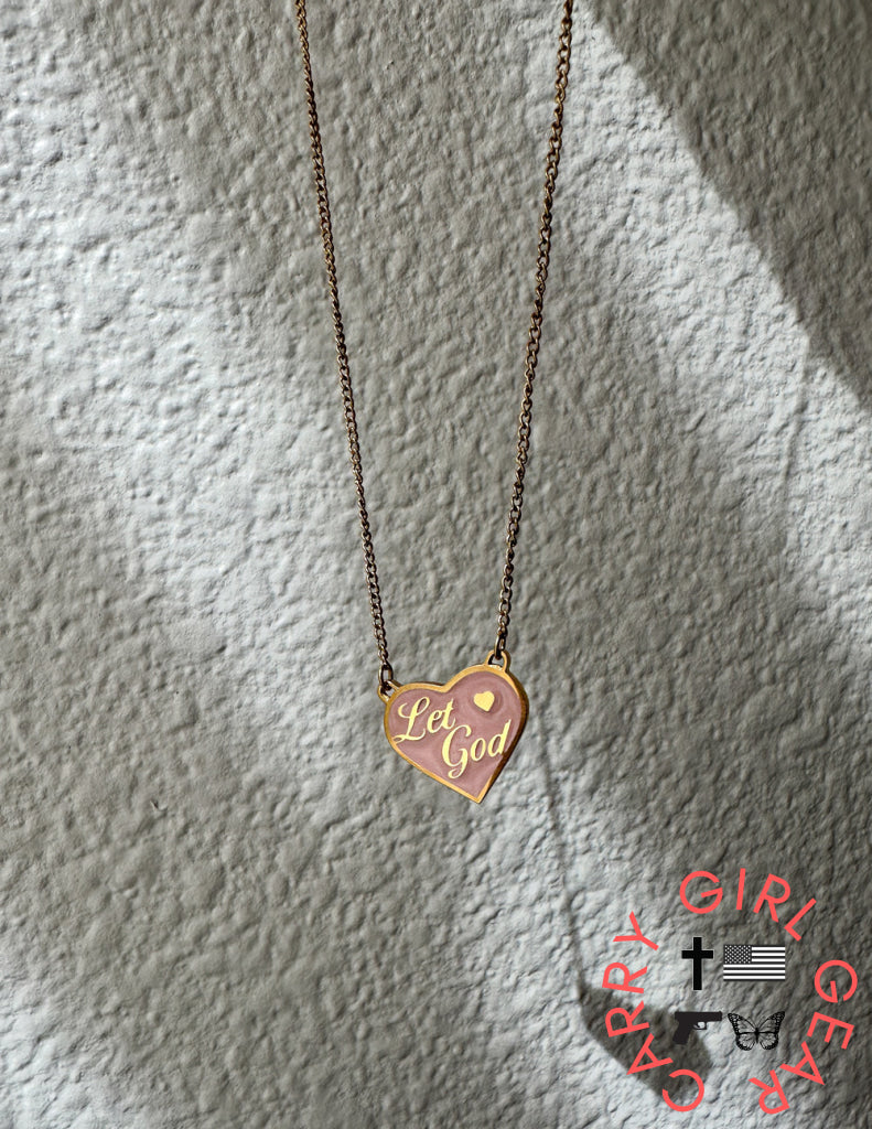 Enamel Let God Necklace Necklace