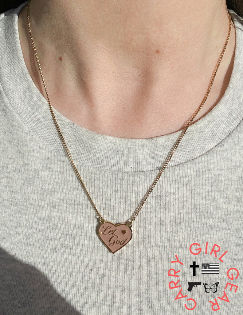 Enamel Let God Necklace Necklace