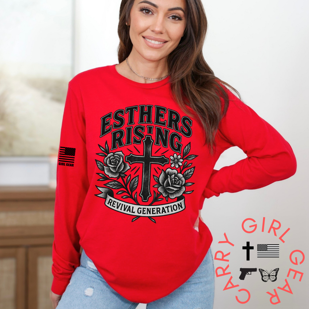 ESTHERS RISING LONG SLEEVE RED / XS