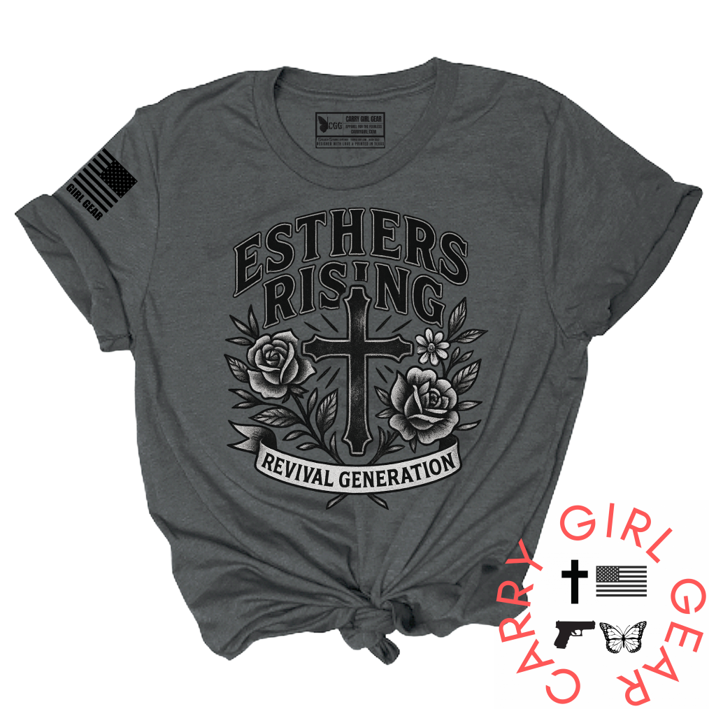 ESTHERS RISING TEE XS / DEEP GRAY / UNISEX CUT CGG PERFECT TEE