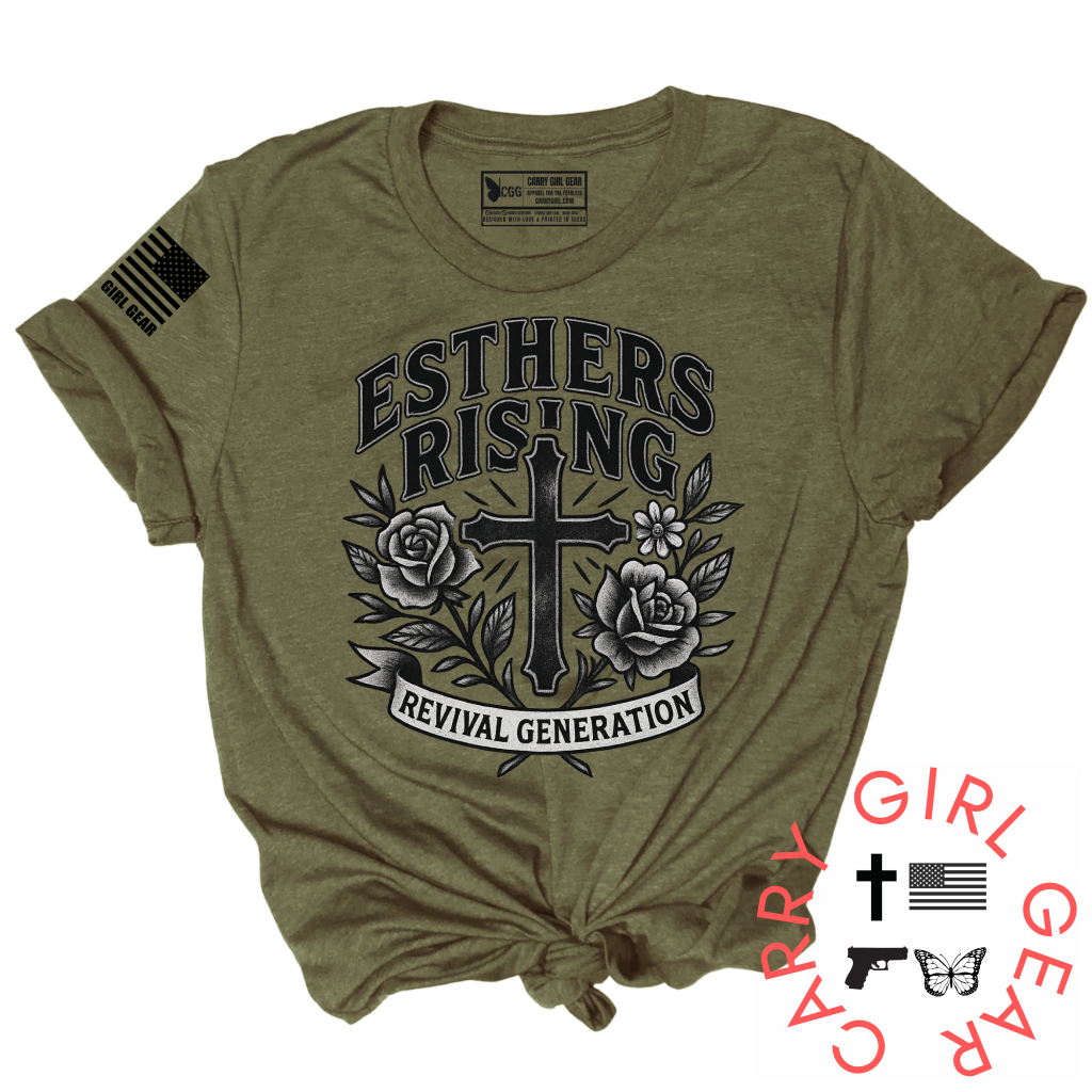 ESTHERS RISING TEE XS / OLIVE / UNISEX CUT CGG PERFECT TEE