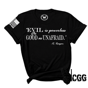 Evil Is Powerless Tee Xs / Black Unisex Cut Cgg Perfect Tee