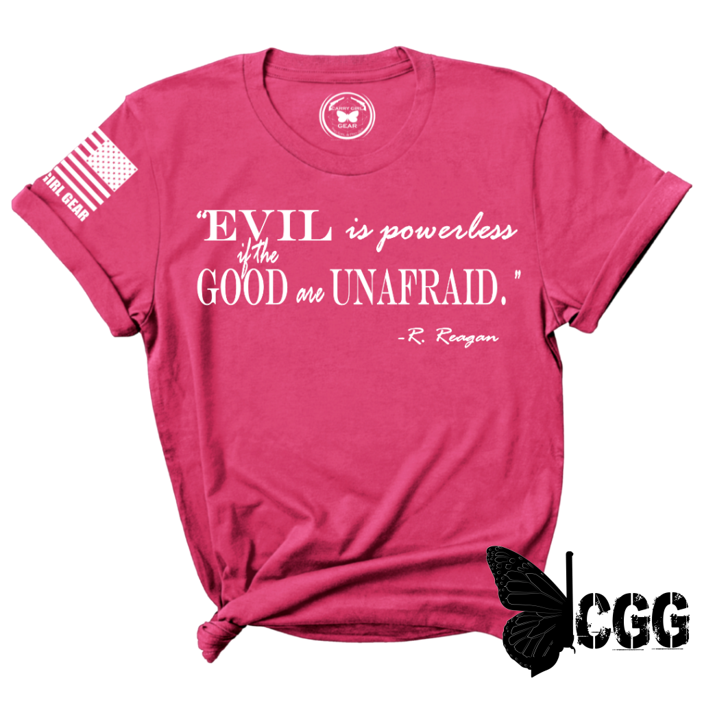 Evil Is Powerless Tee Xs / Fuchsia Unisex Cut Cgg Perfect Tee