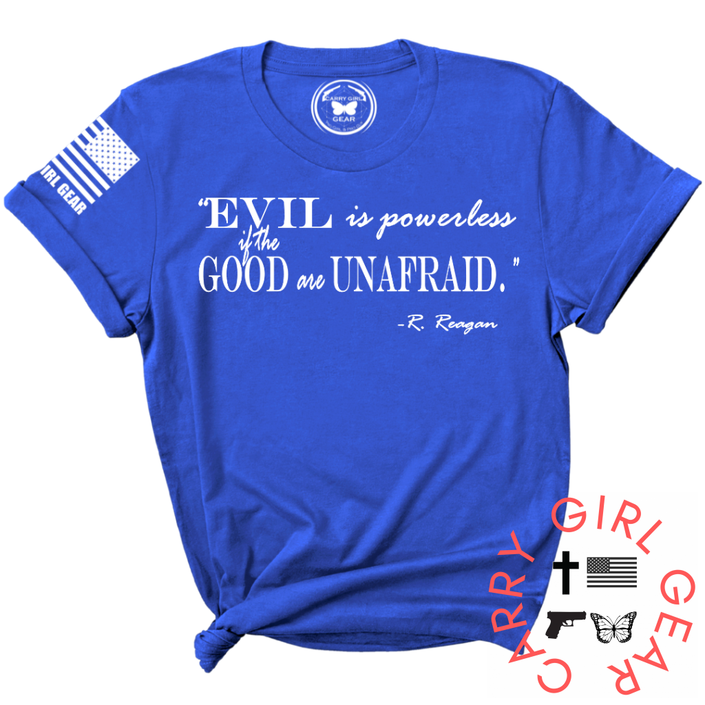 Evil Is Powerless Tee Xs / Royal Blue Unisex Cut Cgg Perfect Tee