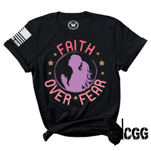 Faith Over Fear Tee Xs / Black Unisex Cut Cgg Perfect Tee