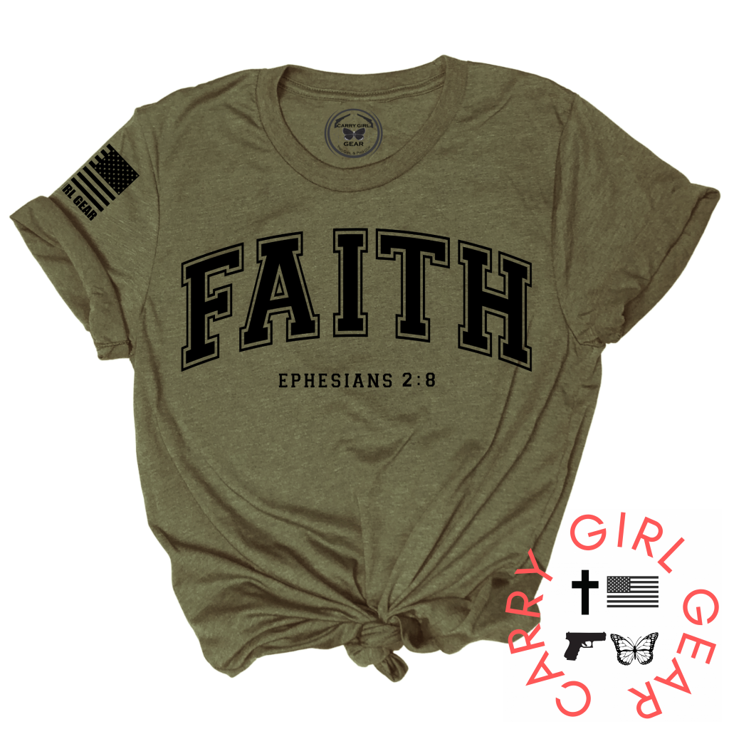 Faith Tee Xs / Olive Unisex Cut Cgg Perfect Tee