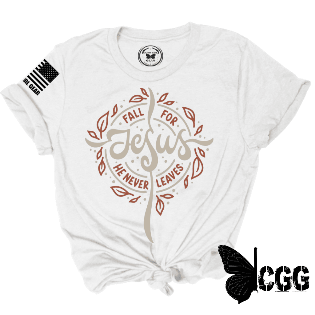 Fall For Jesus Tee Xs / White Unisex Cut Cgg Perfect