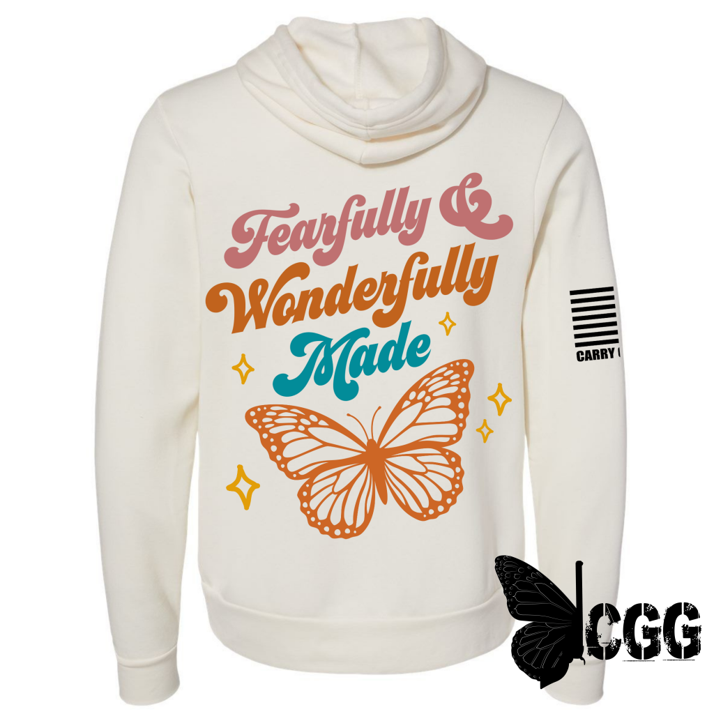 Fearfully & Wonderfully Made Zippered Hoodie Vintage White / Xs