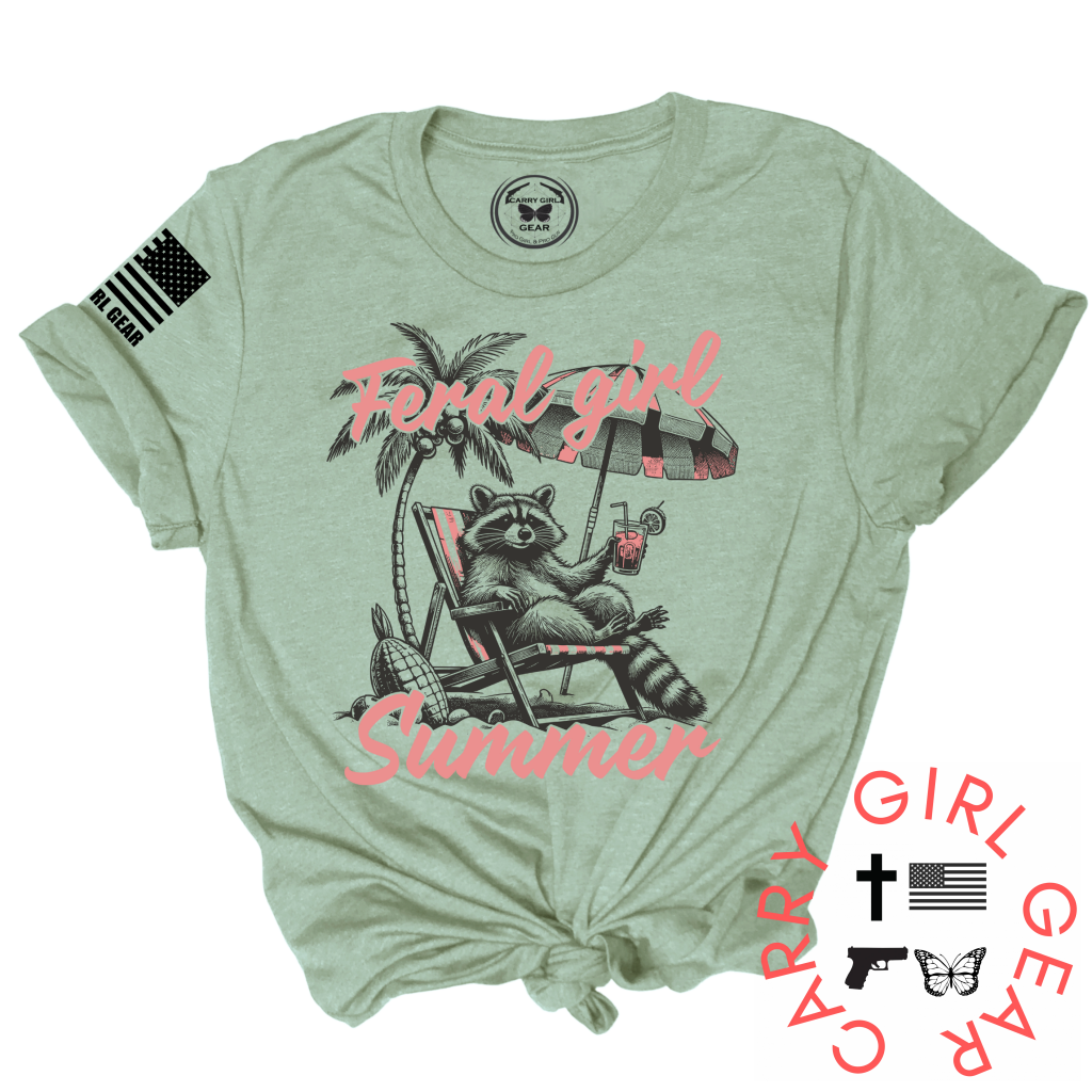 Feral Girl Summer Tee Xs / Sage Unisex Cut Cgg Perfect