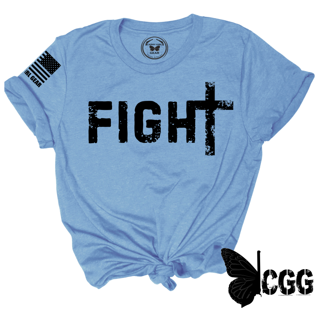 Fight Tee Xs / Heather Carolina Blue Unisex Cut Cgg Perfect