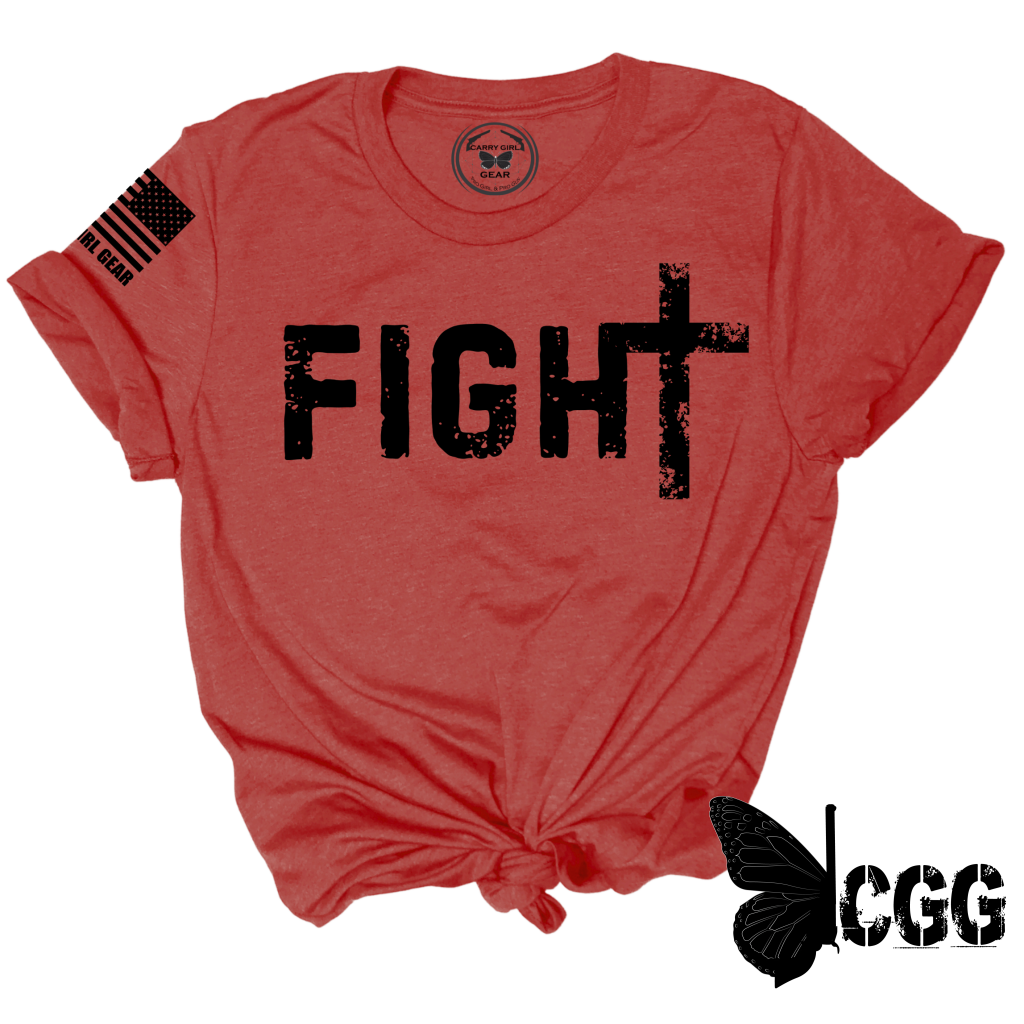 Fight Tee Xs / Heather Red Unisex Cut Cgg Perfect