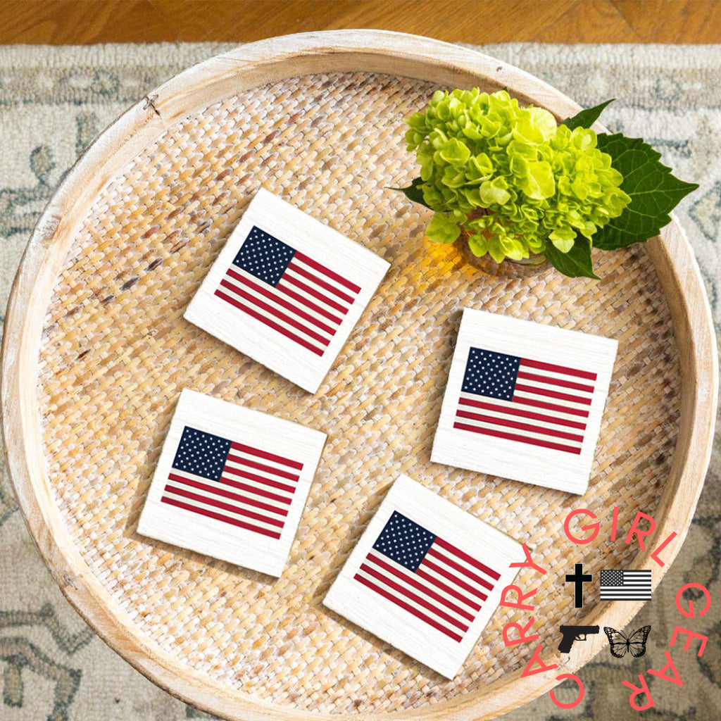 Flags Of Valor - American Flag Coaster Set