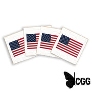 Flags Of Valor - American Flag Coaster Set