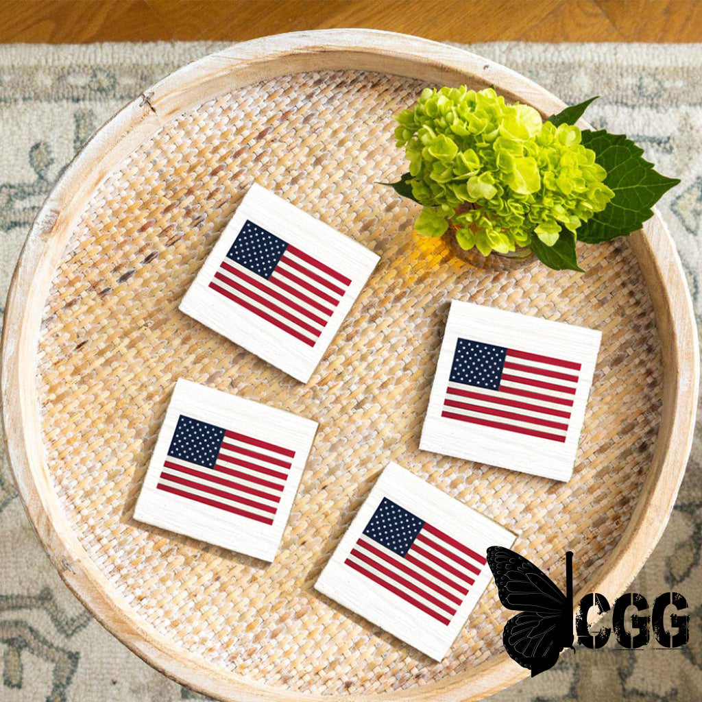 Flags Of Valor - American Flag Coaster Set