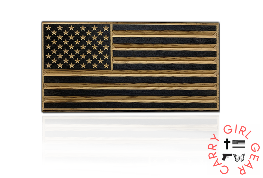 Flags Of Valor - Old Glory Desk Flag Unframed / Black And White