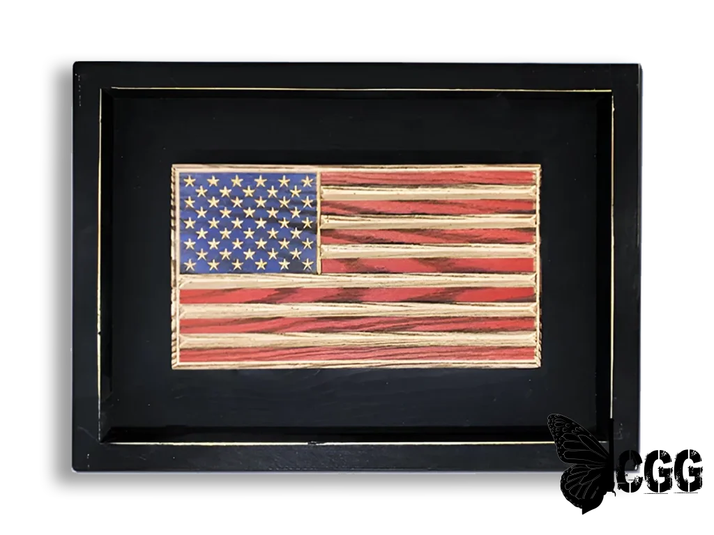 Flags Of Valor - Old Glory Desk Flag Black Frame / Red White Blue