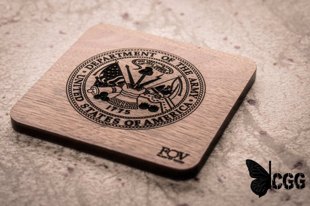 Flags Of Valor - Walnut Coasters