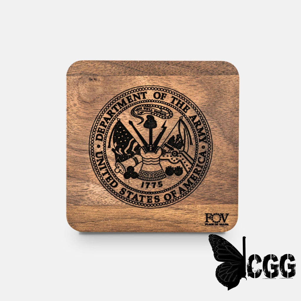 Flags Of Valor - Walnut Coasters